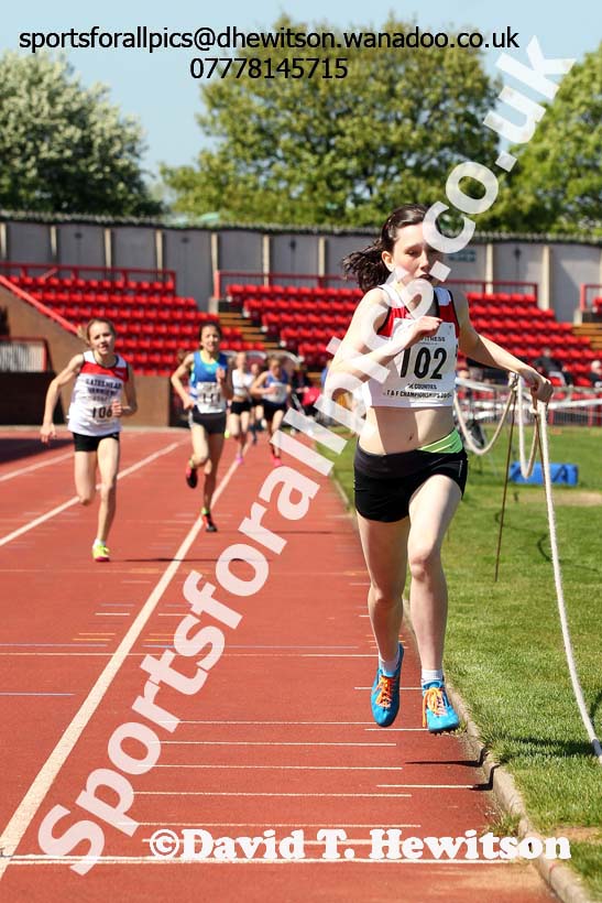 Girls under-13s, North East Track and Field Champs., Gateshead. Photo: David T. Hewitson/Sports for All Pics